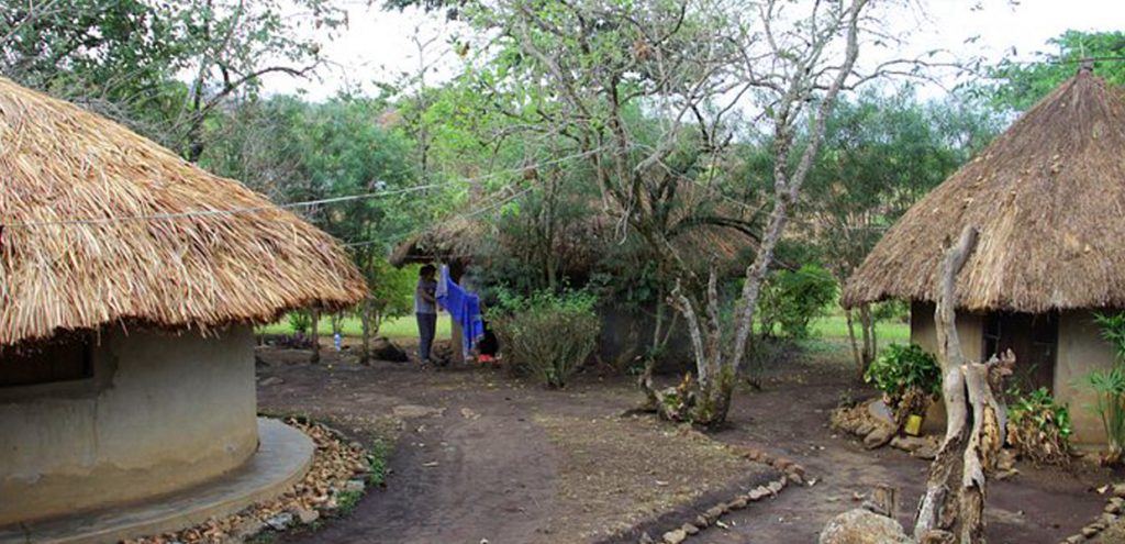 Some of the budget accommodation facilities at Boomu Women's Group near Murchison Falls National Park.